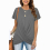 Maternity Round Neck Solid Twist Short Sleeve T-Shirt 5