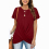 Maternity Round Neck Solid Twist Short Sleeve T-Shirt 6