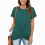 Maternity Round Neck Solid Twist Short Sleeve T-Shirt 7