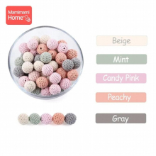10Pc Baby Wooden Teethers Crochet Beads 20mm BPA Wood DIY Pacifier Chain Necklace Nurse Accessories And Baby Products