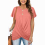 Maternity Round Neck Solid Twist Short Sleeve T-Shirt 2
