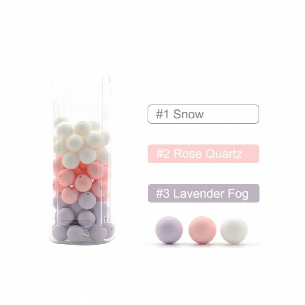 9mm Loose Beads 100pcs/lot Silicone Teether Round Baby Food Colorful Teething For Infant Teething Beads DIY Chewable