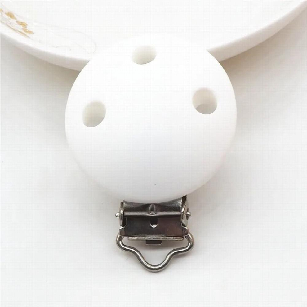 5pcs/Set Round Silicone Pacifier Clip Baby Pacifier Clips BPA Food Silicone DIY Teether Chain Accessories