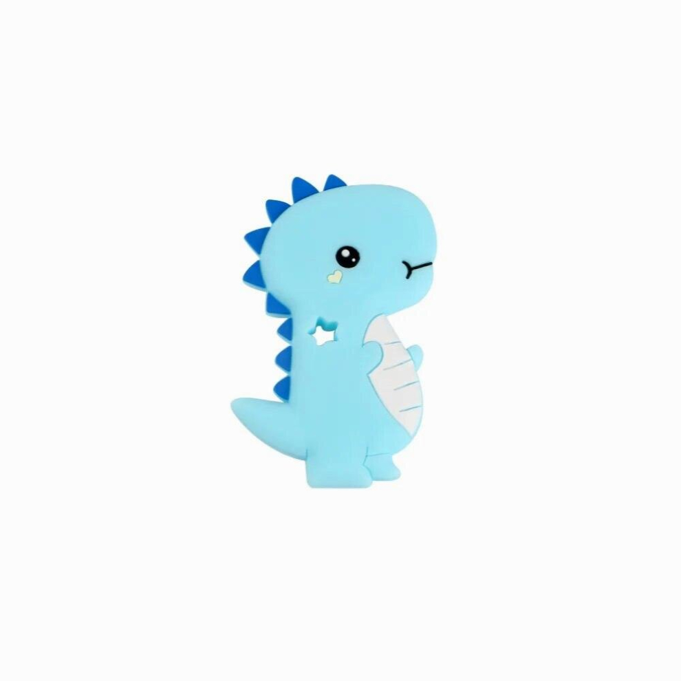 Kovict 1pc Cartoon Animal Dinosaur Baby Silicone Teether Rodent BPA Food Silicone Teeth Nursing Pacifier Clip Accessories