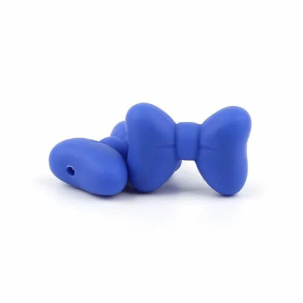 5pcs Silicone Teething Beads Little Baby Teether Soothe Chain Teething Necklace Accessories Bpa 28*21MM