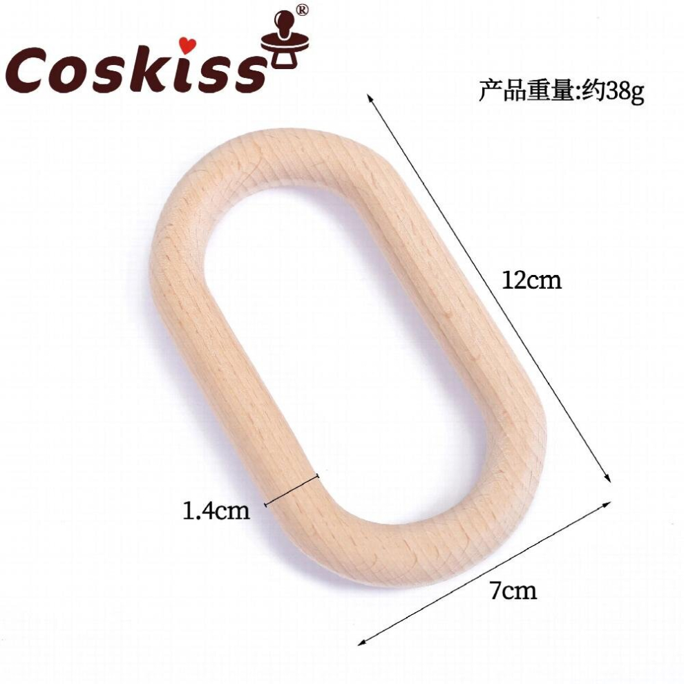 Baby Beech Wood Wooden Ring Teether DIY Bracelet Crafts Gift Teething Accessory Baby Decorate Teether Toy Gift