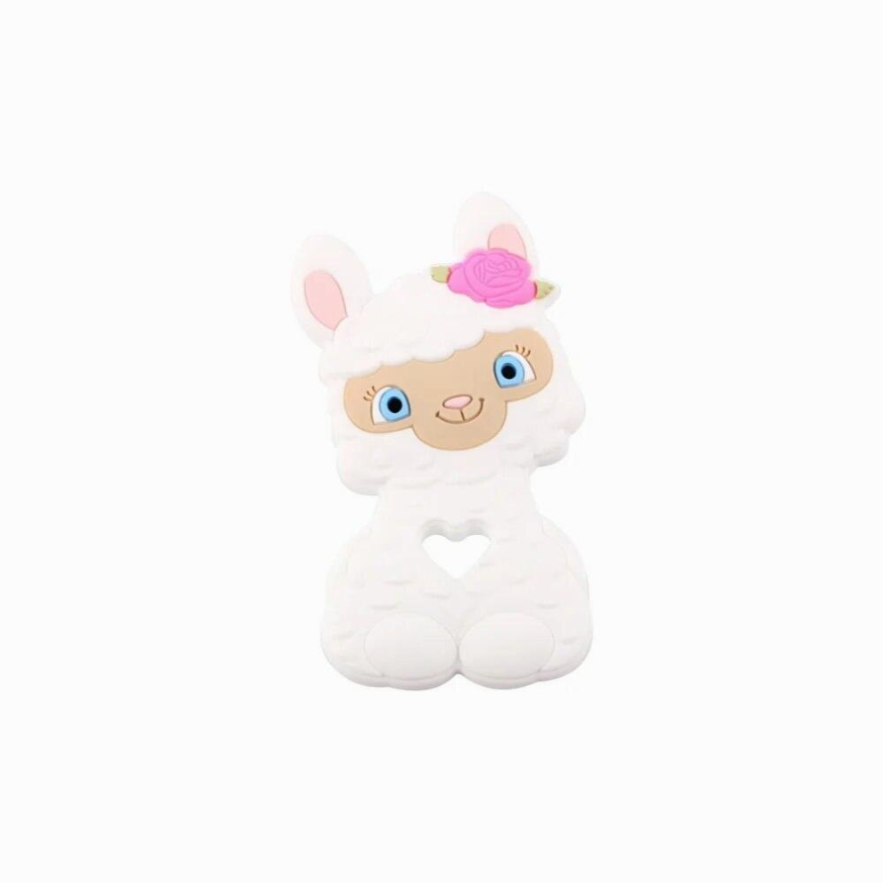 Kovict Alpacas Silicone Teether 1Pcs Sheep Animal Baby Molar Teether DIY Pacifier Necklace Accessories Chewable Nursing Toys