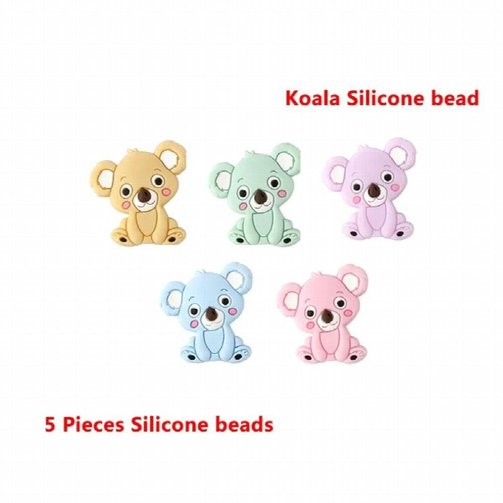 5pcs Candy Teether hexagon Silicone Beads For Pacifier Clips DIY Teething Toys Silicone Baby Teether
