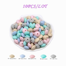 Cute-Idea 20Pcs Silicone Beads 12MM Lentil Beads DIY Baby Pacifier Chain Pendant BPA DIY Chewable Colorful Teether Beads