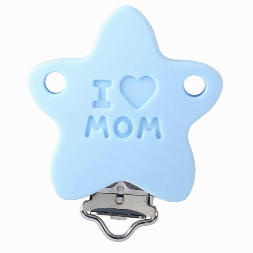 3pcs Silicone Pacifier Clip Star Heart Shaped Clips BPA DIY Pacifier Chain Accessories Baby Soother Nursing Dummy Holder