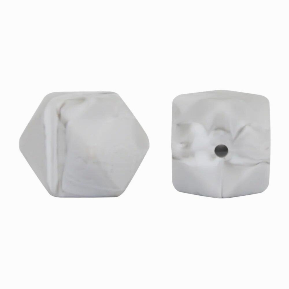 10pc Silicone Hexagon Teethers Beads 14mm Food Infant Chewable Beads DIY Pacifier Chain Accessories Baby Goods