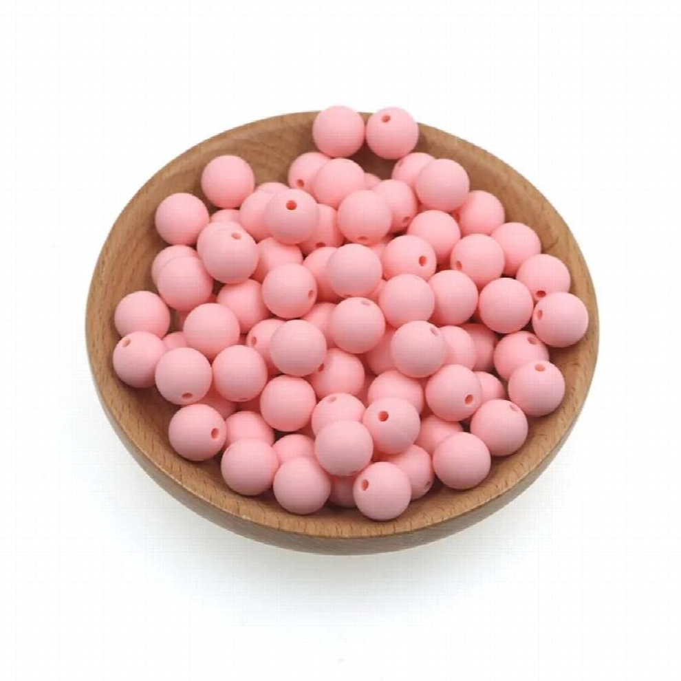 Sunrony 12mm 50pcs/lot Silicone Beads Baby Teething Beads Baby Teether Safe Food Nursing Chewing Round Beads
