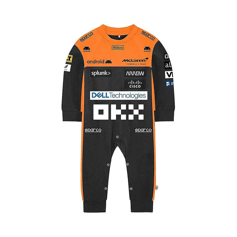 (WCLTY-200, 3M) Tib 2023 New Season  F1 Mclaren Baby Jumpsuit Formula One Team Racing Car Gulf Boy Girl Kids Romper Spring Cool Babies Clothes