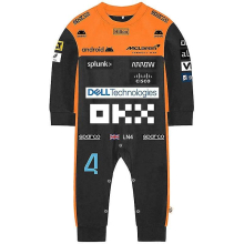 (WCLTY-201, 24M) Tib 2023 New Season F1 Mclaren Baby Jumpsuit Formula One Team Racing Car Gulf Boy Girl Kids Romper Spring Cool Babies Clothes
