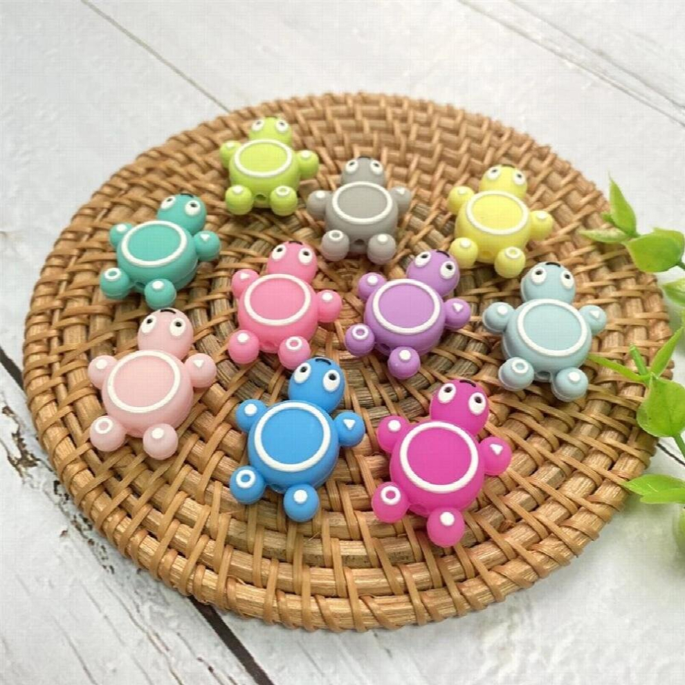 10pcs Cartoon Silicone Bead Baby Chewing Pendant Accessories DIY Jewelry Pacifier Clip Teeth Toy