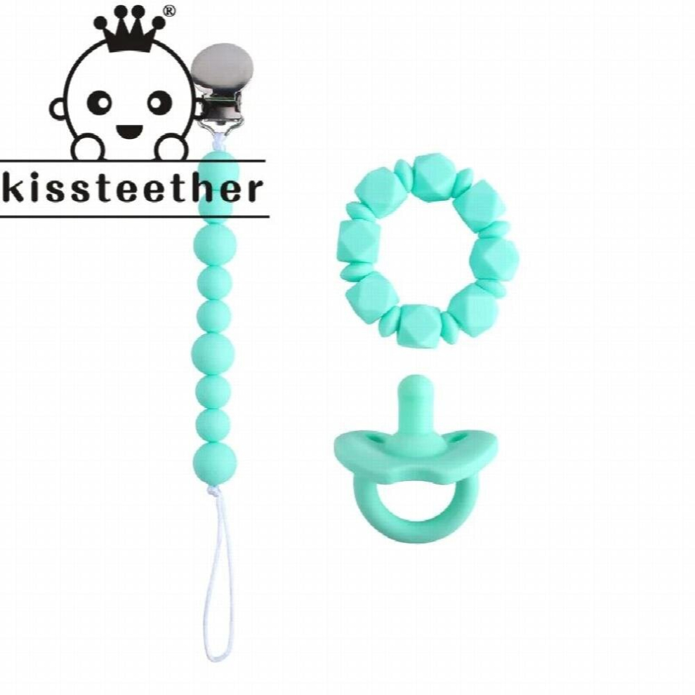 Kissteether Baby Silicone Pacifier BPA Nipple Baby Pacifier Chain For Baby Pacifier Teether Suitable For Shower