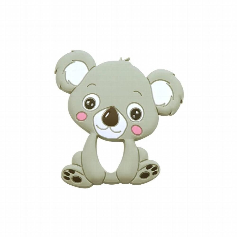 1pc Silicone Teether Animal Koala Baby Teether Pendant Food BPA Baby Teething Chew Charms Silicone Beads Toy