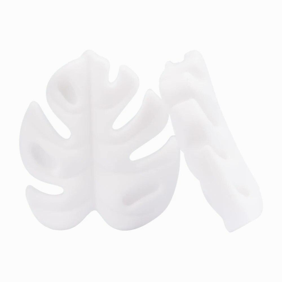 30pcs Silicone Monstera Beads Cartoon Leaf BPA Silicone Teether Baby Accessories Toys DIY Necklace Pacifier Chain