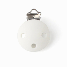 10pcs Round Silicone teether metal Clip Pacifier silicone rodent DIY Baby Teething Necklace Pendant Clamp