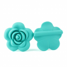 1/4/10pcs Rose Silicone Beads 8Colors Baby Teethers Food Baby Teething Toys For Pacifier Chain Necklace DIY Accessories