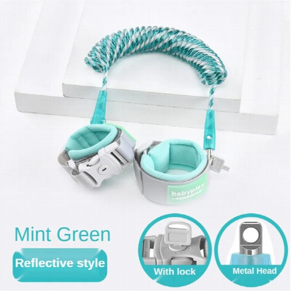 (004 -2.5M) Baby Safety Walk Antilost Leash Harness Reflection Anti Lost Wrist Link Toddler Safety Lock Walking Hand Belt For Kids 1.5-2.5M White