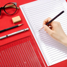 Straight Line Stencil Ruler | Transparent A4 Size Straight Line Drawing Guide Measuring Tool | Geome