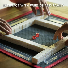 Chinese Mahjong Game Set - 144 Engraved Mini Tiles for Family Gathering | for Chinese Style Ga