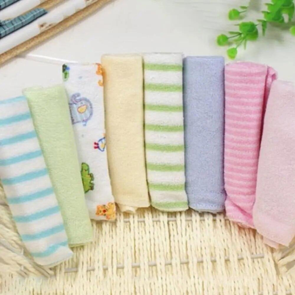 8pcs Set Nursing Towels Baby Towels Baby Bibs Handkerchief Towel Washcloth