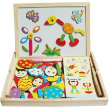 Educational Magnet Double Sided Writing Board Set Preschool Wooden Toy