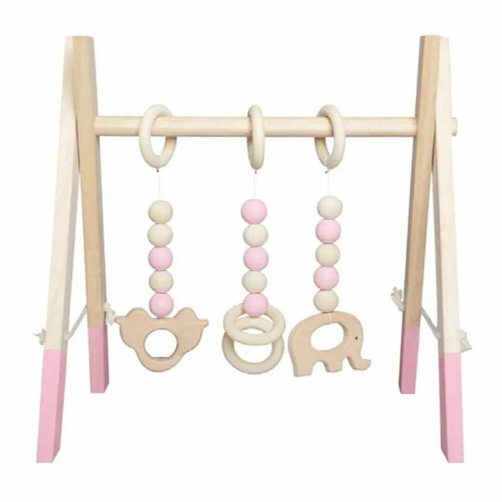 Nordic Wooden Newborn Fitness Rack Children Room Decorative Toy Photography Prop