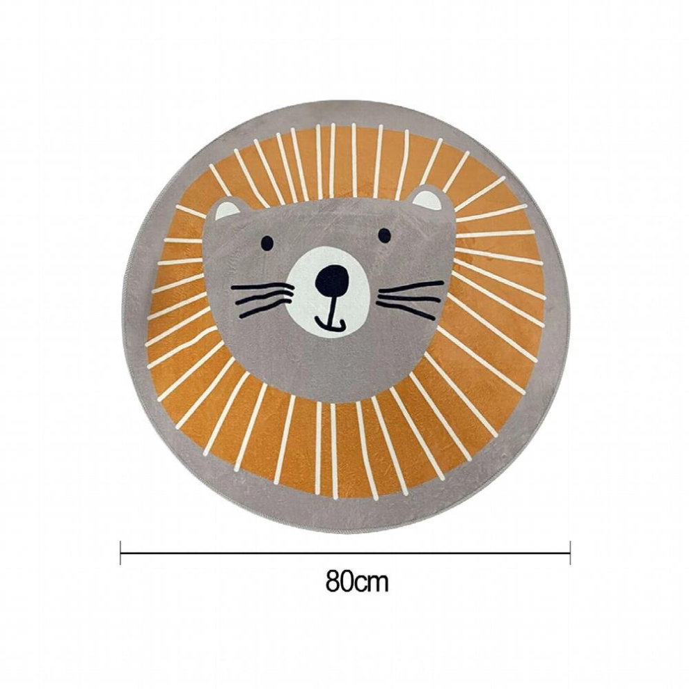 INS Nordic Cartoons Mat for Children Baby Play Mat Round Carpet Lion Playmat Newborn Photography Props Living Room Carpet