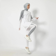 Muslim Sport Wear Sets For Woman Sports Hijab Islamic Women Clothing Blouse Modest Long Sleeve Tops Pants Casual Clothes