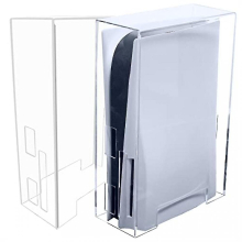 Acrylic Transparent PS5 Protective Cover (CD Version) – Dust-Proof, Ventilated Plexiglass Case with Custom Cable Access