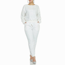 Activewear Rhinestone Womens Set Sweatshirt Jogger Pant Set Sporty Tracksuit Fitness Two Piece Matching Set Outfits