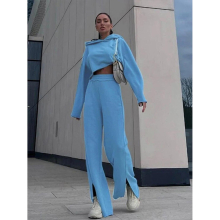 Autumn Womens Tracksuit Casual Hooded Short Sweatshirts And Sweatpants Matching Set Fitness Sporty Streetwear Outfits