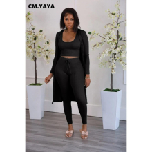 Autumn Winter Sweatsuit Active Knitted Womens Set Cloak Top +tank + Pants Tracksuit Two Piece Set Fitness Outfits