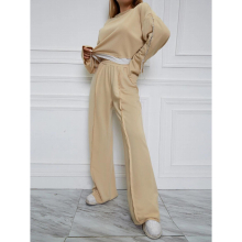 New?2 Piece Set Tracksuit?Women?Trend Casual Hooded and Trousers Solid Fitness Streetwear Female Matching Outfits