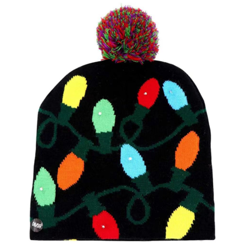 (12) Christmas LED Lights Knitted Hat Warm Hat