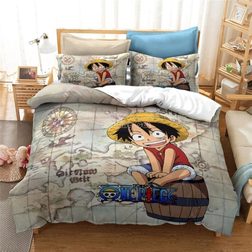 (11, Double) ONE PIECE Anime Bedding Set Juvenile Monkey D.Luffy