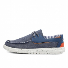 (Blue-41) Mens Espadrille Shoes Mens Canvas Loafers Casual Boat Lightweight Slip-on Shoes Flat Male Comfort Shoes for Men