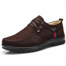 (Coffee color Beige-38) Fashionable Cloth Shoes Mens Spring and Autumn Breathable Shoes Lace-up Business Casual Shoes Mens British Driving Shoes