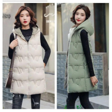 Vests Winter Jacket Women Sleeveless Vests Hooded Padded Jacket Coats Cardigan
