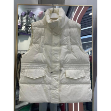 Lagabogy Winter Women Short Zipper Vest 90% Duck Down Sleeveless Female Stand Collar Loose Warm Waistcoat
