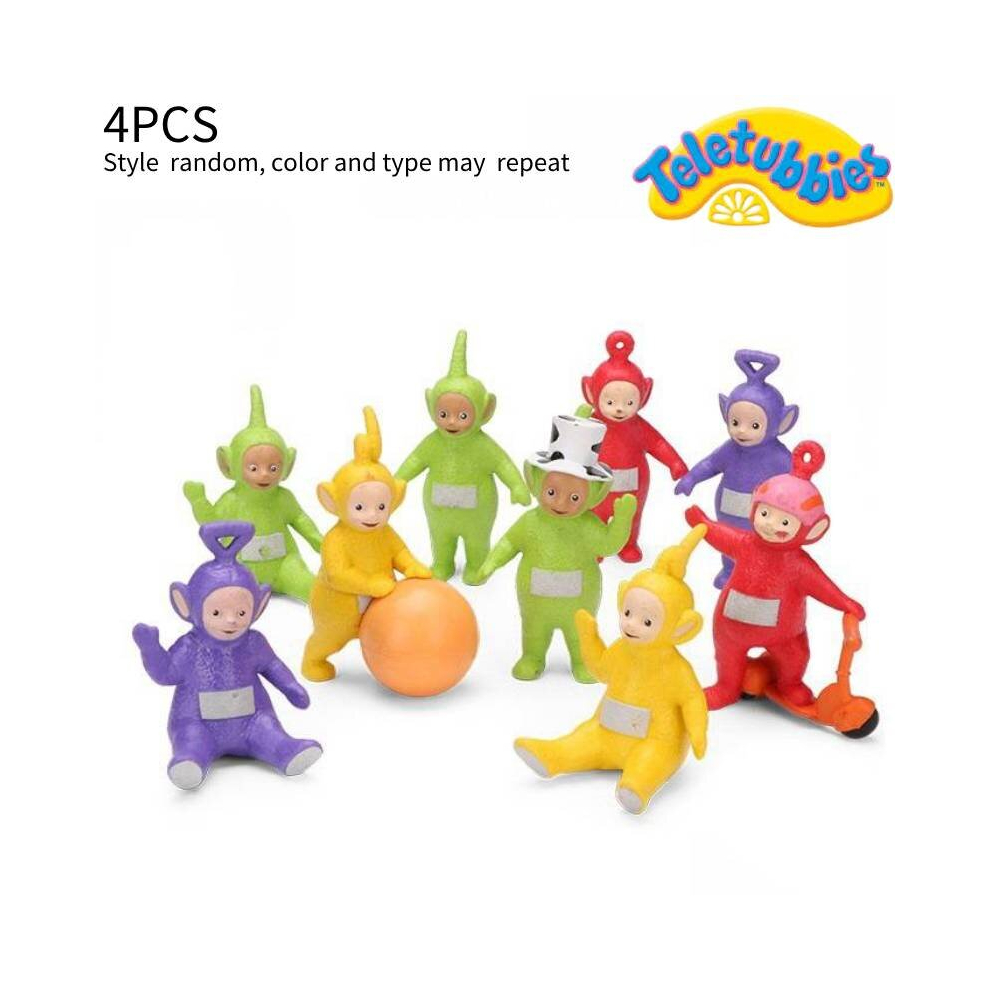 Rywolt Random 4Pcs Teletubbies Figure Model Toy Set Cake Topper Decor Diy Accessories