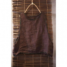 Women Spring Summer Ripped Linen Vest Waistcoat Outerwear Ladies Short Tops Female Vintage Flax Short Vests