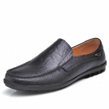 (Black-38) Supnumu Leather Men Shoes Trends Casual Slip-on Formal Loafers Men Moccasins Italian Male Driving Shoes Sneakers