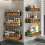 Living And Home Industrial 3PCS Wall Mount Spice Rack Organizer 4