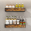 Living And Home Industrial 3PCS Wall Mount Spice Rack Organizer 5