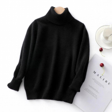 Childrens Pure Wool Pullovers Boys Girls Sweaters Winter High Lapel Knit Bottoming Shirt Lightweight Warm All-Match Tops
