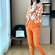 Vintage Sweater Knit Womens Tracksuits O Neck Woman Pullovers + Harem Pants Two Piece Sets Y2k Winter Outfits